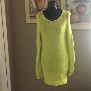 Ann Taylor Loft Sweater Size Large Bright Green